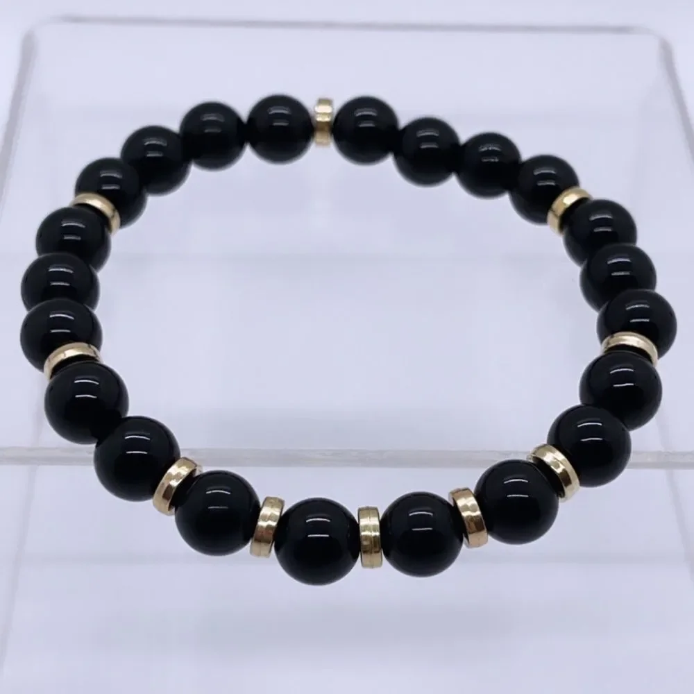 NWT Wool + Pepper Co. Mens Beaded Bracelet - Gold